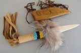 NAVAJO CEREMONIAL KNIFE AND SHEATH