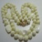 14K GOLD 2 STRAND 10MM MOP BEAD NECKLACE 17&18.5