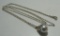 8MM PEARL & 14K WHITE GOLD NECKLACE 22