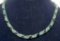 STERLING ONYX MALACHITE S-LINK 950 NECKLACE