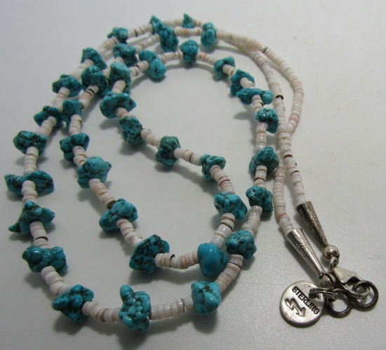BLACKGOAT TURQUOISE NUGGET NECKLACE STERLING SILVE