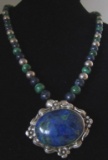 CAROL FELLEY MALACHITE NECKLACE STERLING SILVER