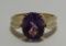 2.3CT AMETHYST RING 14K GOLD SIZE 5 1/2
