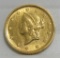1854 US 1 DOLLAR GOLD COIN UNC.
