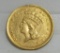 1856 US 1 DOLLAR GOLD COIN
