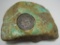 TURQUOISE NUGGET PAPERWEIGHT SILVER DOLLAR