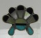 INLAY ZUNI CHIEF RING STERLING SILVER TURQUOISE