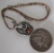 BUFFALO TURQUOISE SILVER DOLLAR NECKLACE STERLING