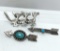 3 STERLING NATIVE AMERICAN PINS BROOCHES ARROW