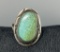 GILBERT ORTEGA STERLING TURQUOISE NAVAJO RING
