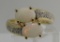 2 OPAL & 8 DIAMOND RING 14K GOLD SIZE 6