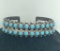 ZUNI PETIT POINT STERLING TURQUOISE BRACELET