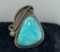 SIZE 9.5 VINTAGE STERLING NAVAJO TURQUOISE RING