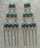 SNAKE EYE TURQUOISE EARRINGS STERLING SILVER