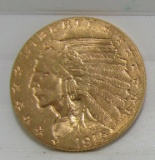 1915 US 2 1/2 DOLLAR GOLD INDIAN COIN