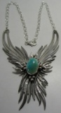 CHARLES JOHNSON TURQUOISE NECKLACE STERLING SILVER