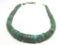 1970'S GRADUATED TURQUOISE DISC BEADED NECKLACE