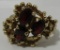 1.5CT GARNET RING 14K YELLOW GOLD 6.5GRAMS