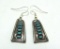 ZUNI STERLING PETIT POINT TURQUOISE EARRINGS