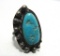 NAVAJO STERLING SILVER LONE MT TURQUOISE RING
