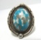 15 GRAM NAVAJO STERLING TURQUOISE LARGE RING