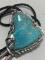 94 GRAM STERLING NAVAJO TURQUOISE BOLO TIE