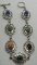 GEMS & TURQUOISE CONCHO BRACELET STERLING SILVER