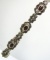 GARNET MARCASITE BRACELET STERLING SILVER
