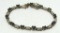 SAPPHIRE DIAMOND BRACELET GOLD ON STERLING SILVER
