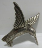 LIFESIZE HUMMINGBIRD PIN STERLING SILVER BROOCH
