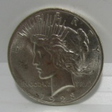 UNC 1923 PEACE SILVER DOLLAR COIN