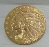 1915 GOLD INDIAN $2 1/2 DOLLAR US GOLD COIN
