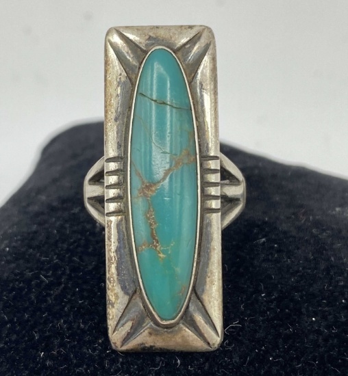 BELL TRADING POST FRED HARVEY STERLING NAVAJO RING