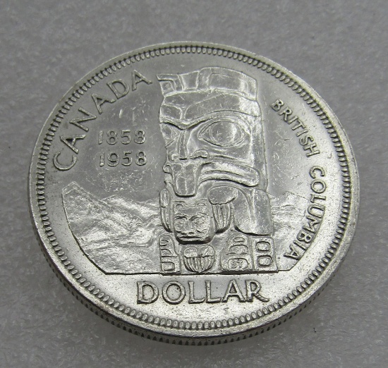 1958 CANADA SILVER DOLLAR COIN