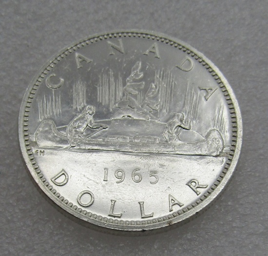1965 CANADA SILVER DOLLAR COIN