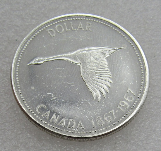 1967 CANADA SILVER DOLLAR COIN