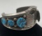 WILSON PADILLA NAVAJO STERLING TURQUOISE BRACELET