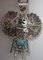 TURQUOISE KACHINA NECKLACE PENDANT STERLING SILVER