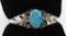 SANDOVAL TURQUOISE CUFF BRACELET STERLING SILVER