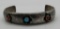 EARLY TURQUOISE CORAL CUFF BRACELET STERLING SILVE