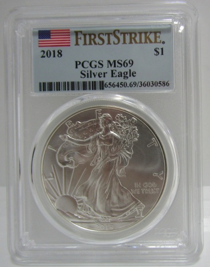 2018 SILVER EAGLE US COIN MS69