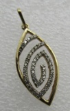 14K GOLD 45 DIAMOND NECKLACE PENDANT
