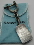 TIFFANY & CO KEY CHAIN STERLING SILVER +.999 INGOT