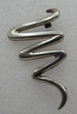 ZIG ZAG PIN STERLING SILVER BROOCH