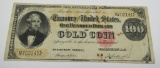 1882 $100 DOLLAR GOLD COIN CERTIFICATE