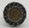 1 DOLLAR GOLD COIN RING 1850s SZ13 STERLING SILVER