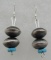 NAVAJO PEARL TURQUOISE EARRINGS STERLING SILVER