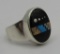 TSOSIE NIGHT SKY RING STERLING SILVER INLAY