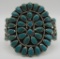 YELLOWHORSE TURQUOISE CLUSTER BRACELET STERLING