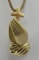 14K GOLD PRAYER HANDS CROSS NECKLACE PENDANT